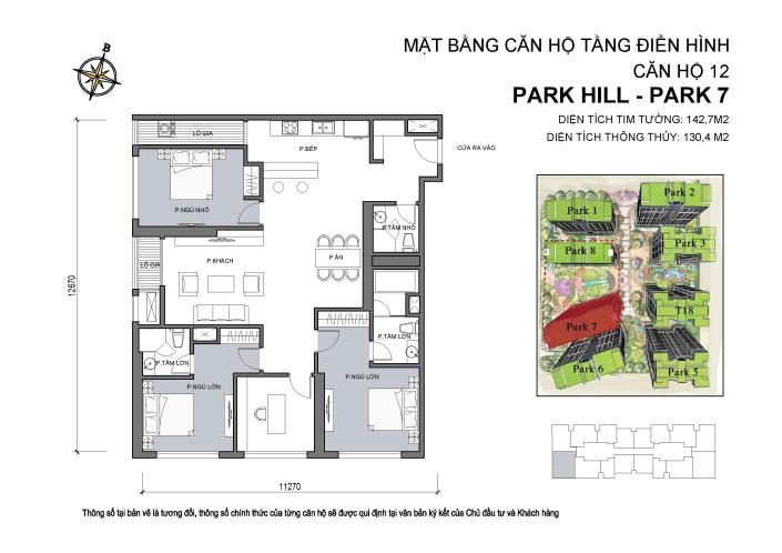 Tìm hiểu thiết kế căn hộ 4 phòng ngủ tòa Park 7 Times City Mat-bang-toa-park-7-times-city-12